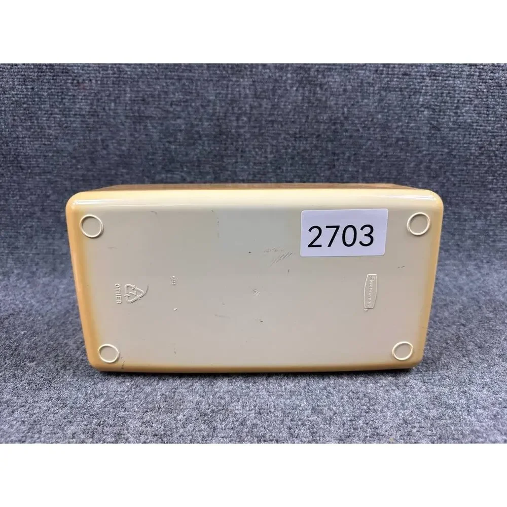 Plastic Tissue Box Cover Beige Rectangular Used Cleaning Required
